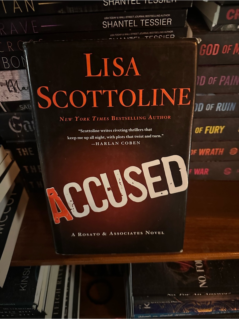 Lisa Scottoline "Accused" Hardcover - Black & Red Cover